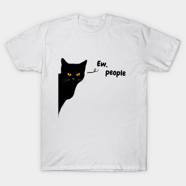 Ew People - Funny Void Cat T-Shirt by applebubble